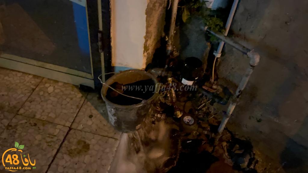  فيديو: تدفّق كميات كبيرة من المياه في شارع ييفت بيافا 